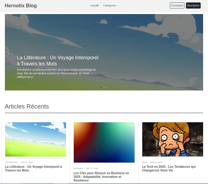 Image montrant le projet Hernotix Blog