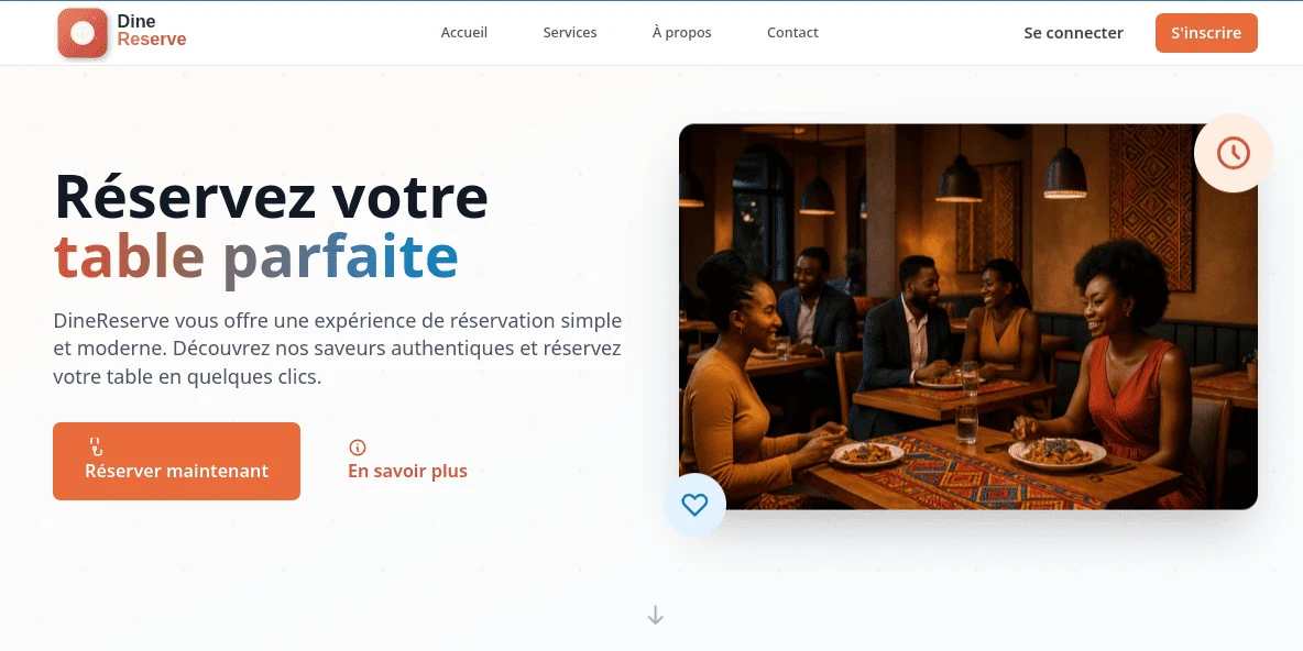 Image montrant le projet DineReserve